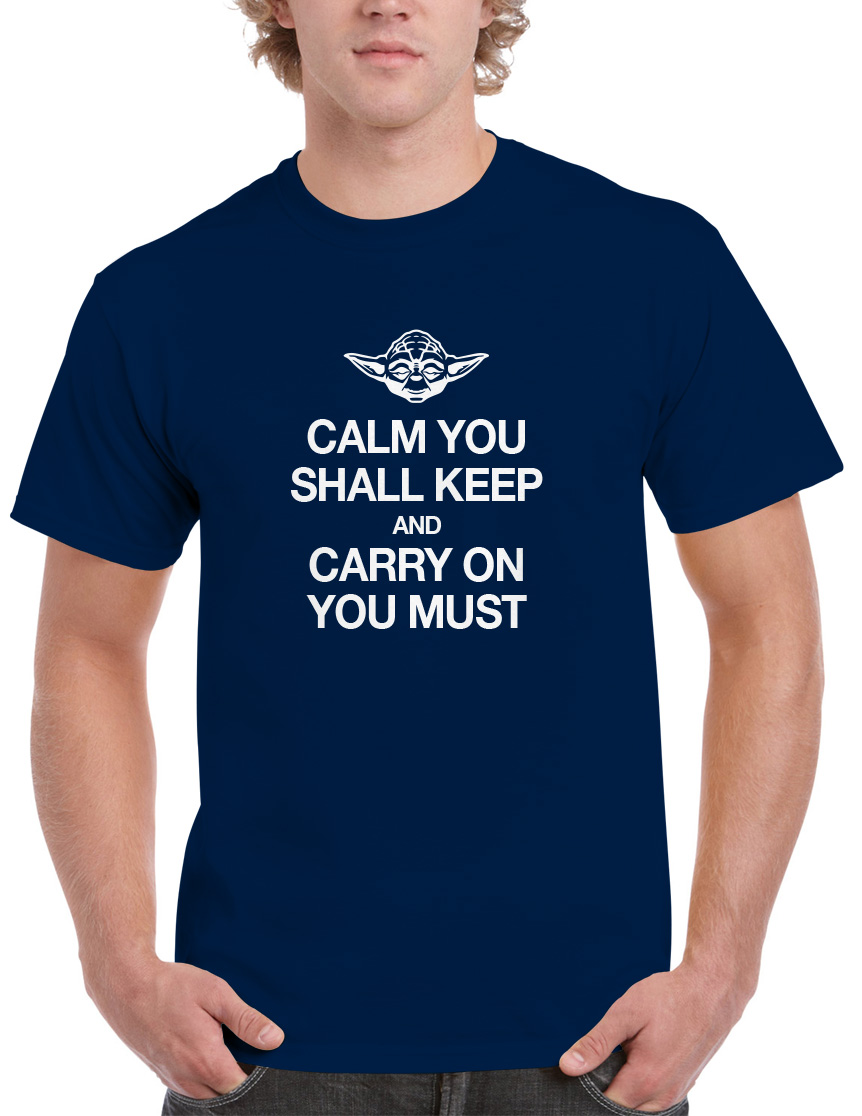 Jedi Yoda T-shirt Keep Calm et utiliser la force obi wan témoins S-XXXL Star Wars 